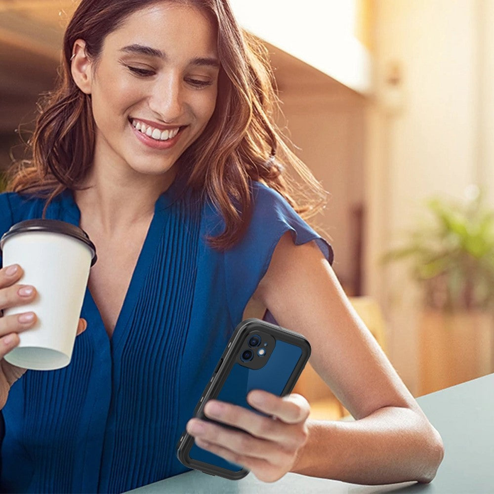 iPhone 12 mini PC+TPU Sealed Phone Case IP68 Waterproof Snowproof Snorkeling Clear Cover