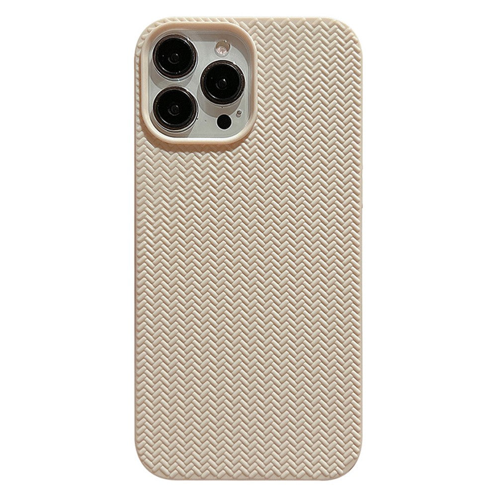 For iPhone 15 Pro Case Woven Texture Soft TPU Anti-scratch Phone Cover