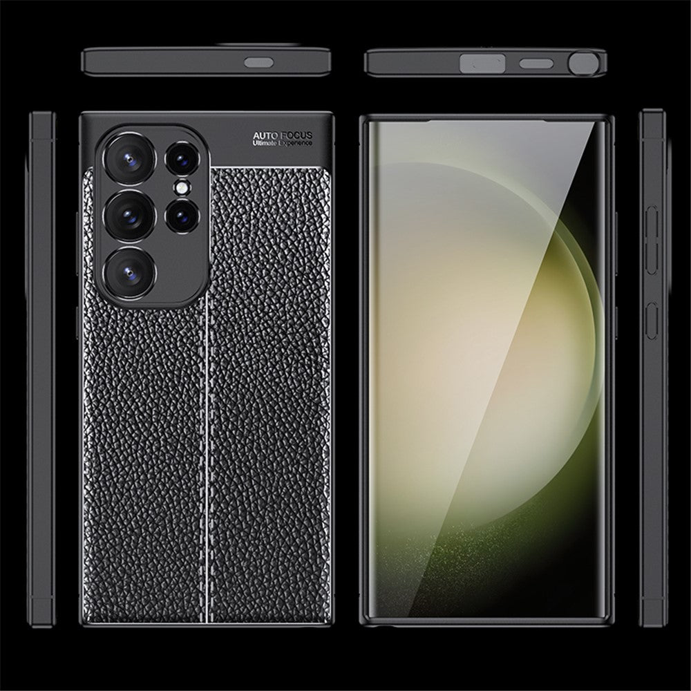 Phone Cover for Samsung Galaxy S24 Ultra Case Litchi Texture Slim Soft TPU Phone Shell