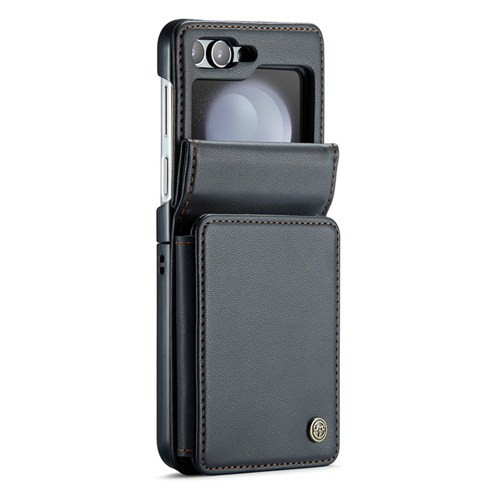 Samsung Galaxy Z Flip5 5G Phone Case CASEME C22 Leather Back Cover with RFID Blocking Card Slots