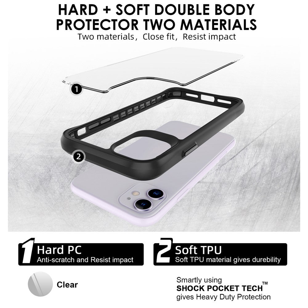 Combat X Mode Series for iPhone 11 Cell Phone Case TPU+PC Shockproof Back Shell