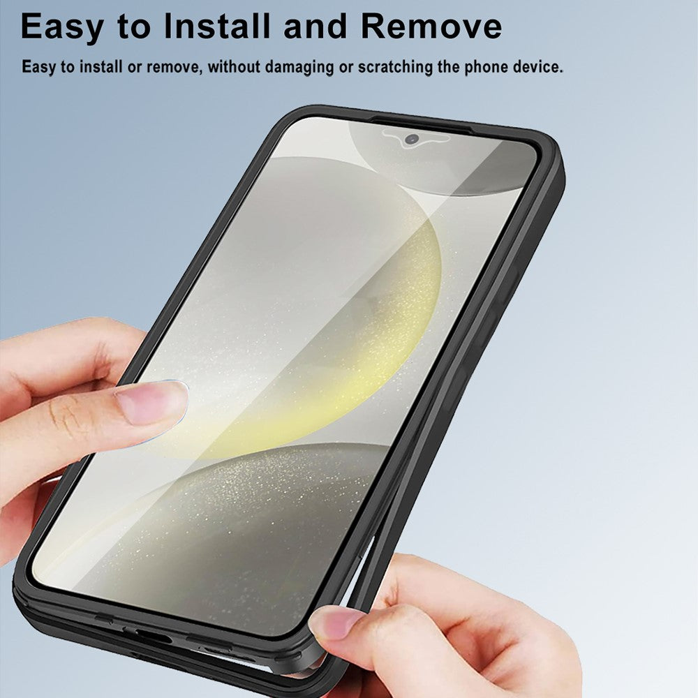 Samsung Galaxy A55 5G Clear Case Acrylic+TPU Anti-drop Phone Cover with PET Screen Protector