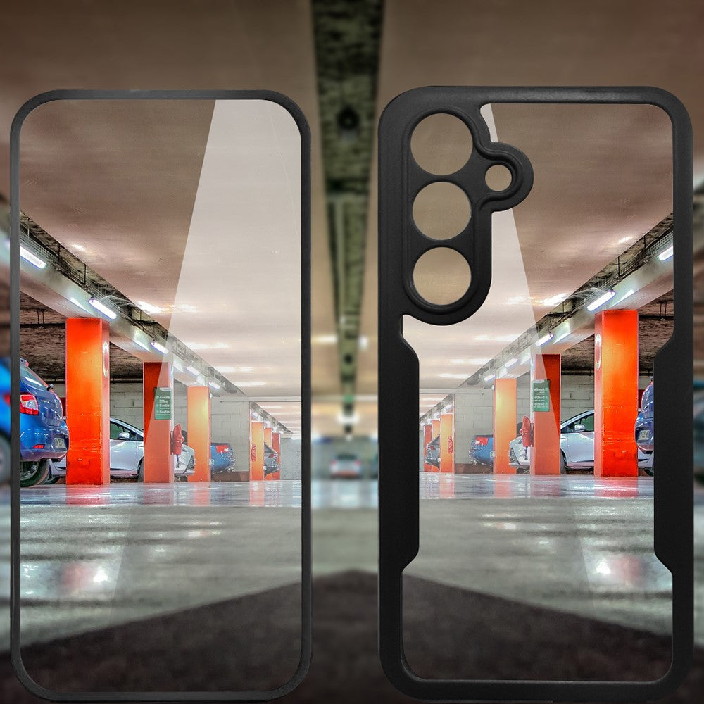 Samsung Galaxy A55 5G Clear Case Acrylic+TPU Anti-drop Phone Cover with PET Screen Protector