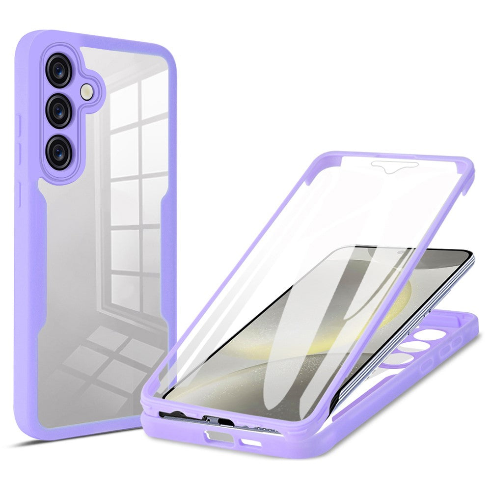 Samsung Galaxy A55 5G Clear Case Acrylic+TPU Anti-drop Phone Cover with PET Screen Protector