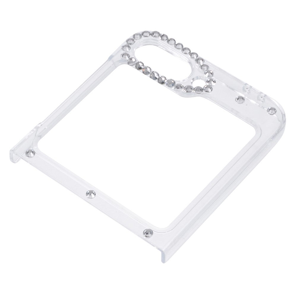 Samsung Galaxy Z Flip7 FE 5G / Z Flip6 5G Case 2-Piece Design Rhinestone Decor Plastic Phone Cover