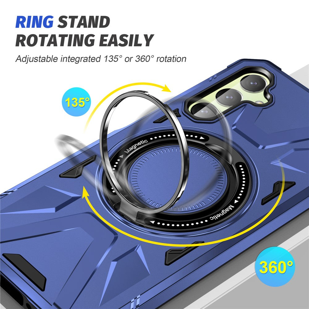 Samsung Galaxy A55 5G Case Magnetic Ring Kickstand TPU+PC Phone Cover