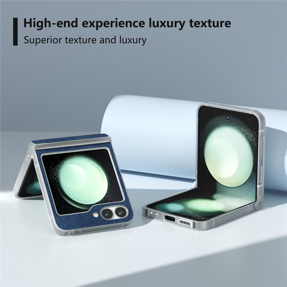 Samsung Galaxy Z Flip 5G Shockproof Case PU Leather+PC Matte Edge Phone Shell