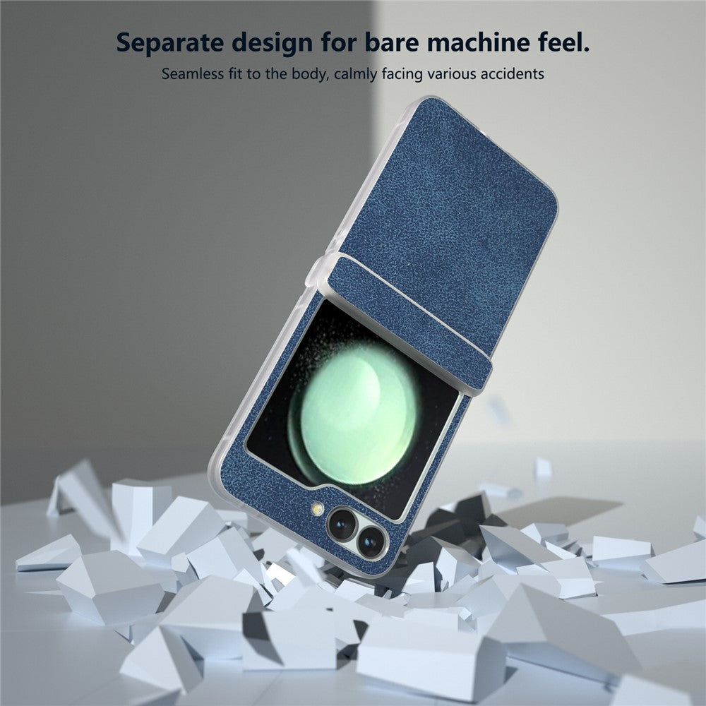 Samsung Galaxy Z Flip 5G Shockproof Case PU Leather+PC Matte Edge Phone Shell