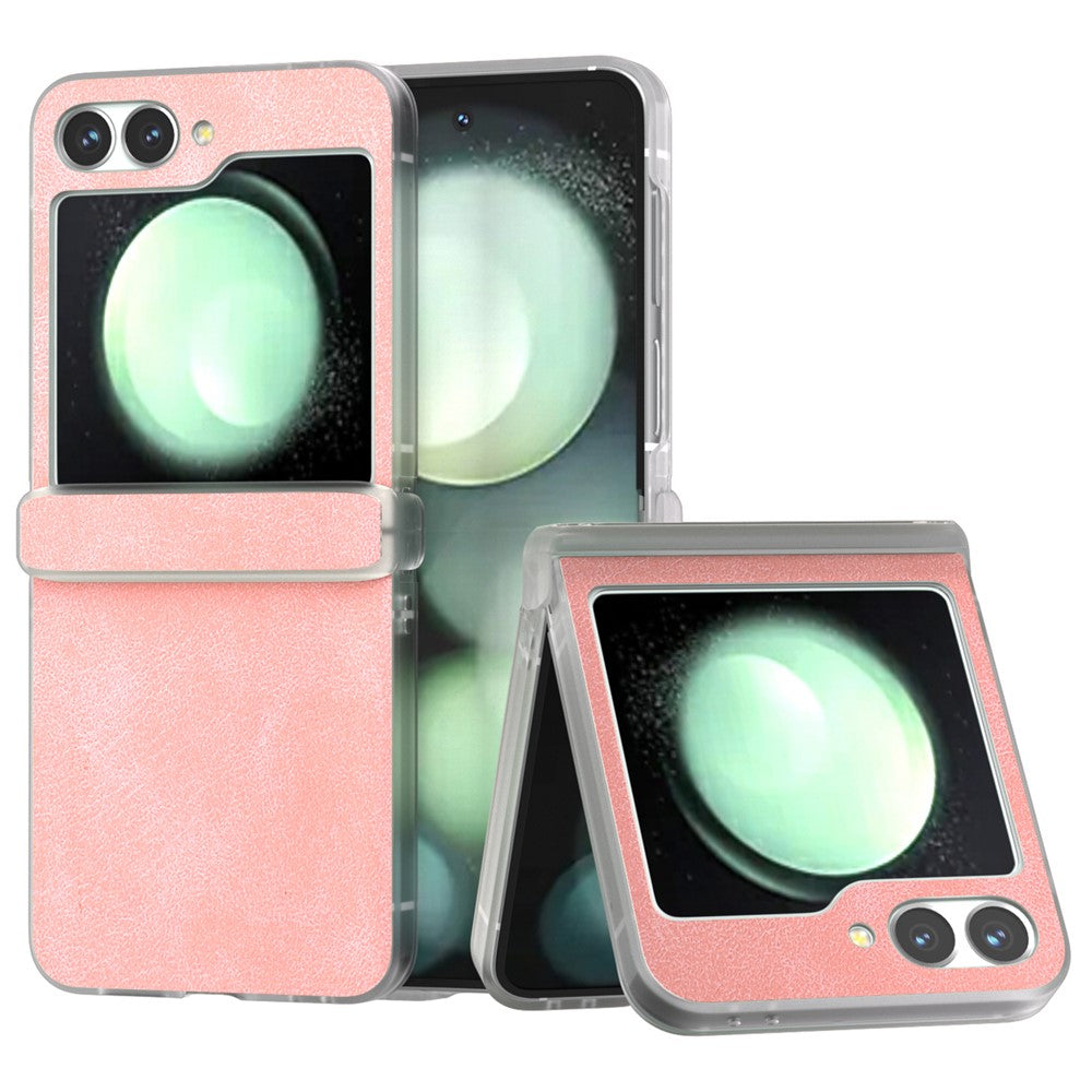 Samsung Galaxy Z Flip 5G Shockproof Case PU Leather+PC Matte Edge Phone Shell