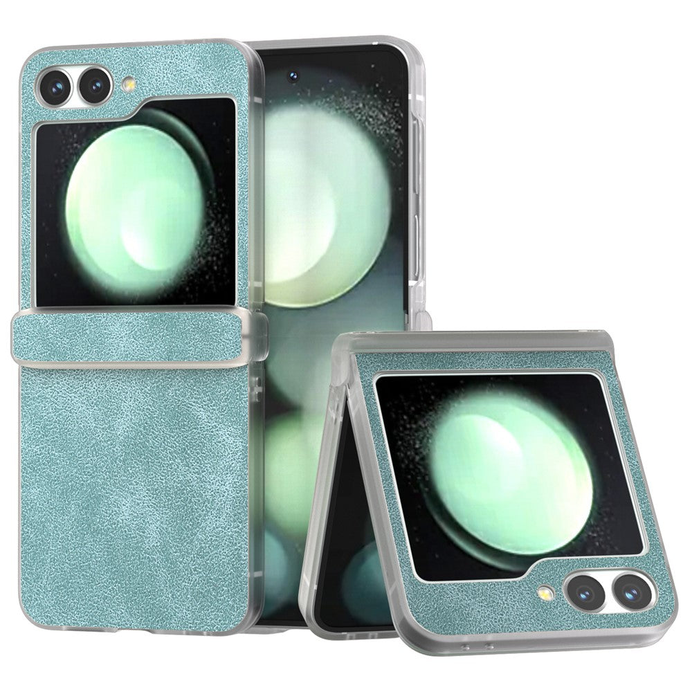 Samsung Galaxy Z Flip 5G Shockproof Case PU Leather+PC Matte Edge Phone Shell