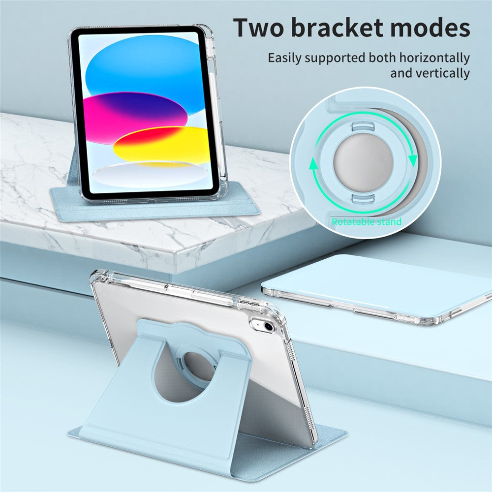 iPad Air 13 (2025) / (2024) Case Detachable PU Leather Clear Back Smart Cover Rotating Stand