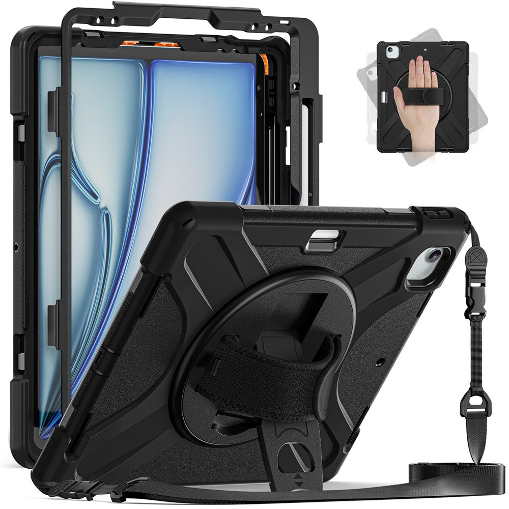 iPad Air 13 (2025) / (2024) / Pro 12.9 (2022) / (2021) / (2020) / (2018) Case PC+Silicone Tablet Cover Adsorption Pen Slot