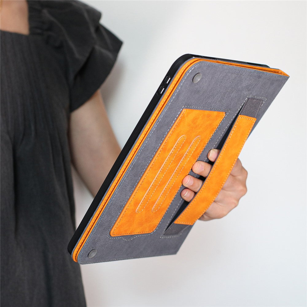 iPad mini (2021) Wallet Case Auto Wake / Sleep Leather Flip Tablet Cover Cowhide Texture