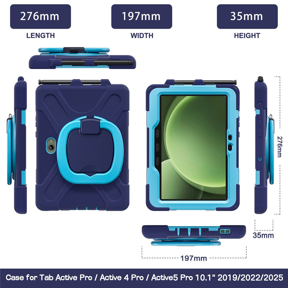 For Samsung Galaxy Tab Active5 Pro X350 / X356B / Active Pro T540 / T545 / T547 / Active4 Pro T630 / T636 Case TPU + PC + Silicone Cover Kickstand