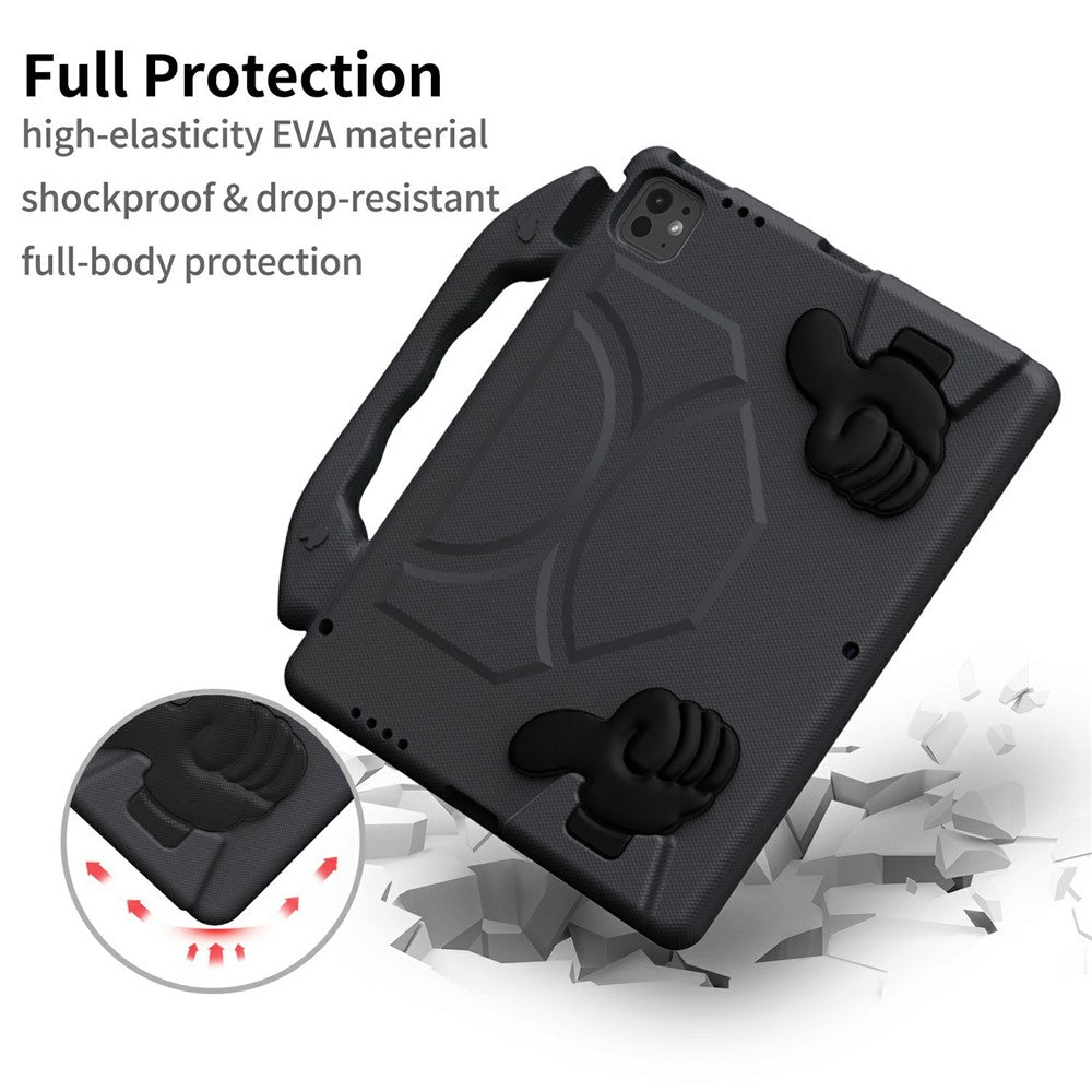 Ultra-Soft EVA Thumb Kickstand Tablet Case For iPad Air 13 (2025)  /  (2024)  /  Pro 13 (2024)  /  Pro 12.9 (2022)  /  (2021)  /  (2020)  /  (2018)