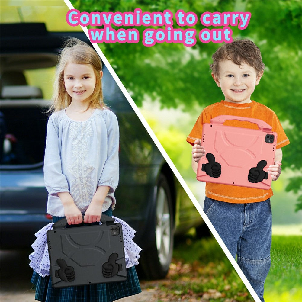 Ultra-Soft EVA Thumb Kickstand Tablet Case For iPad Air 13 (2025)  /  (2024)  /  Pro 13 (2024)  /  Pro 12.9 (2022)  /  (2021)  /  (2020)  /  (2018)