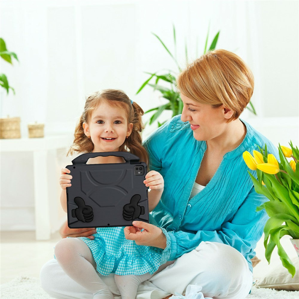 Ultra-Soft EVA Thumb Kickstand Tablet Case For iPad Air 13 (2025)  /  (2024)  /  Pro 13 (2024)  /  Pro 12.9 (2022)  /  (2021)  /  (2020)  /  (2018)