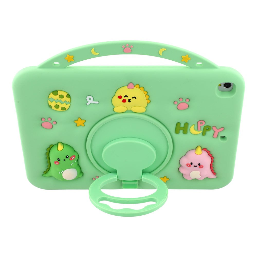 Silicone Case for iPad 10.2 (2021) / (2020) / (2019) / iPad Air 10.5 inch (2019) / Pro 10.5-inch (2017) Rotating Kickstand Hand Grip Cute Tablet Cover