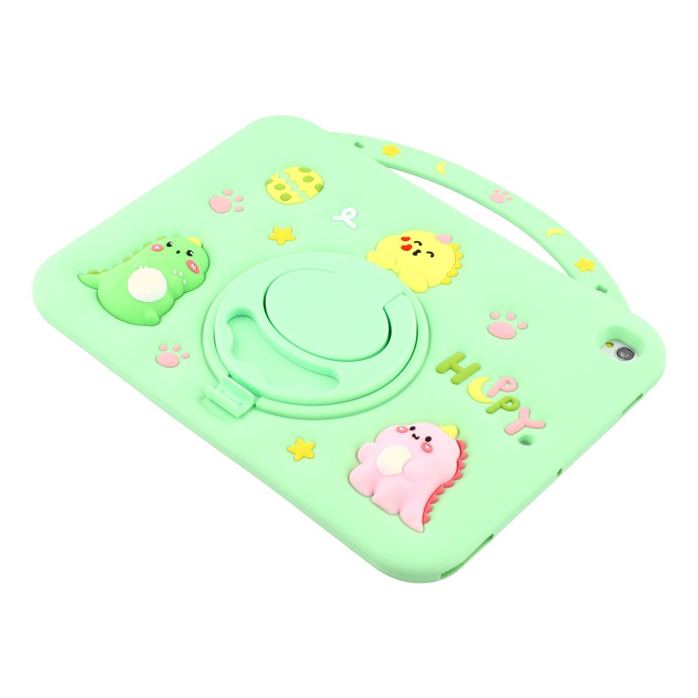 Silicone Case for iPad 10.2 (2021) / (2020) / (2019) / iPad Air 10.5 inch (2019) / Pro 10.5-inch (2017) Rotating Kickstand Hand Grip Cute Tablet Cover