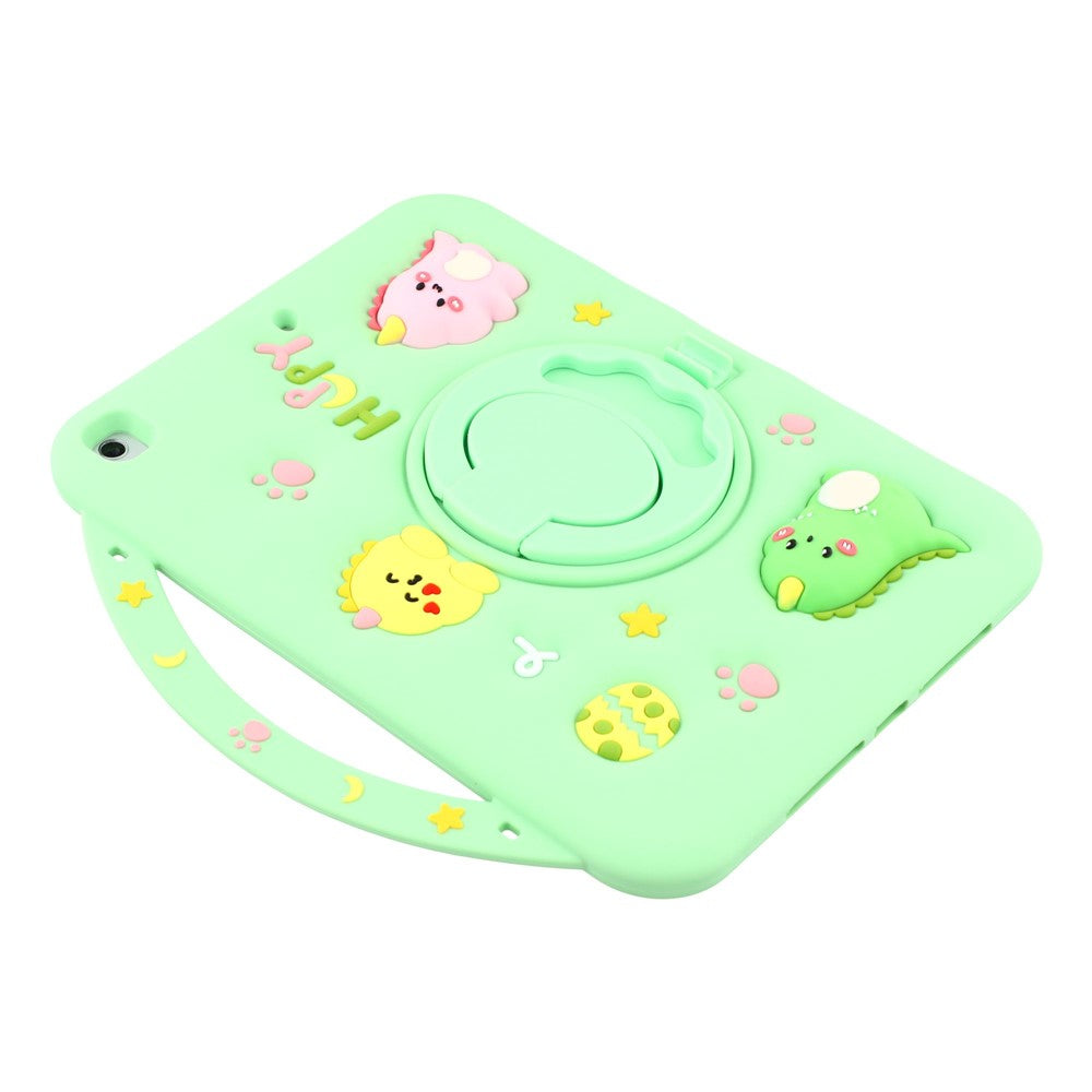 Silicone Case for iPad 10.2 (2021) / (2020) / (2019) / iPad Air 10.5 inch (2019) / Pro 10.5-inch (2017) Rotating Kickstand Hand Grip Cute Tablet Cover
