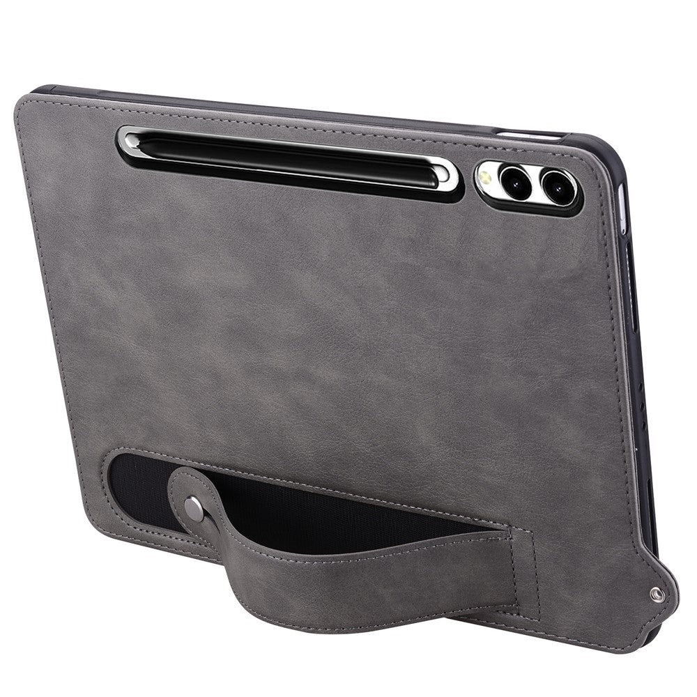 For Samsung Galaxy Tab S11 Ultra Case Hand Strap Kickstand Leather Tablet Cover