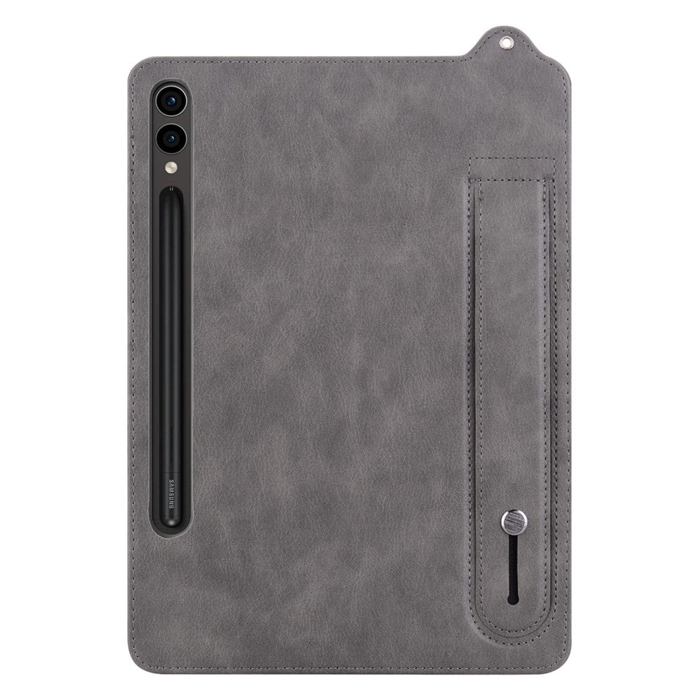 For Samsung Galaxy Tab S11 Ultra Case Hand Strap Kickstand Leather Tablet Cover