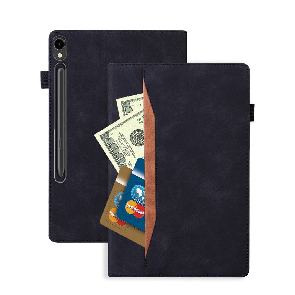 For Samsung Galaxy Tab S11 Ultra Case PU Leather Protective Folio Tablet Cover with Card Holder