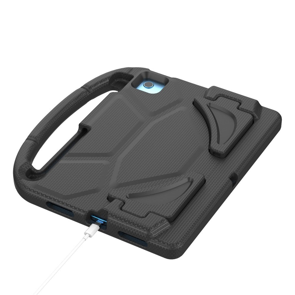 iPad (2025) / 10.9 (2022) Soccer Pattern EVA Tablet Case Kid Friendly Kickstand Handle Protective Cover