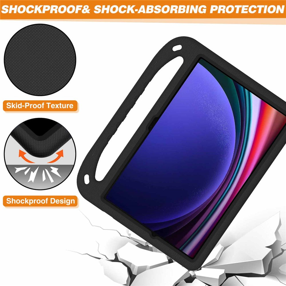 For Samsung Galaxy Tab S9 FE+ Case Hand Grip EVA Tablet Kickstand Cover
