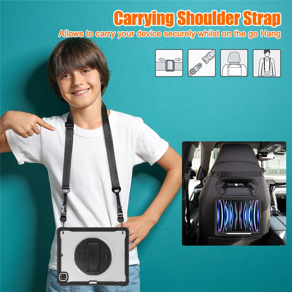 iPad Air 13 (2025) / (2024) / Pro 12.9 (2018) / (2020) / (2021) / (2022) Case Kickstand Tablet Cover with Strap