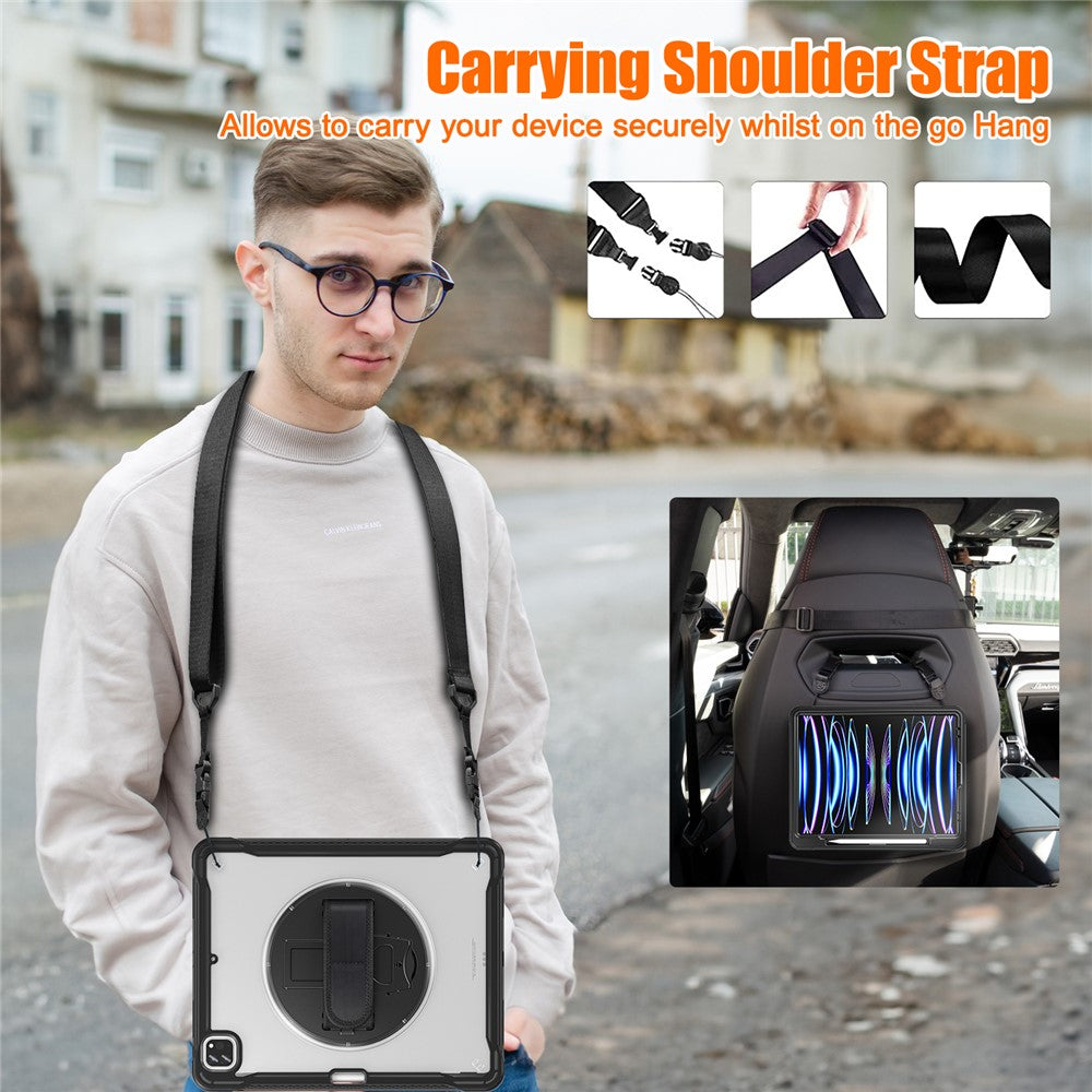 iPad Air 13 (2025) / (2024) / Pro 12.9 (2018) / (2020) / (2021) / (2022) Case Kickstand Tablet Cover with Strap