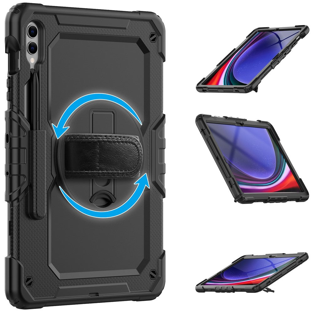 For Samsung Galaxy Tab S9 FE+ SM-X610 SM-X616B PC+Silicone Tablet Cover with Kickstand