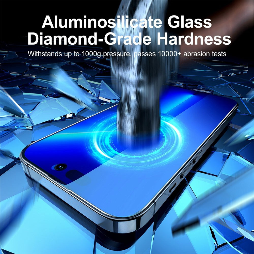 iPhone 15 2.5D Anti-Spy Full Screen Protector High Aluminium-Silicon Glass Film