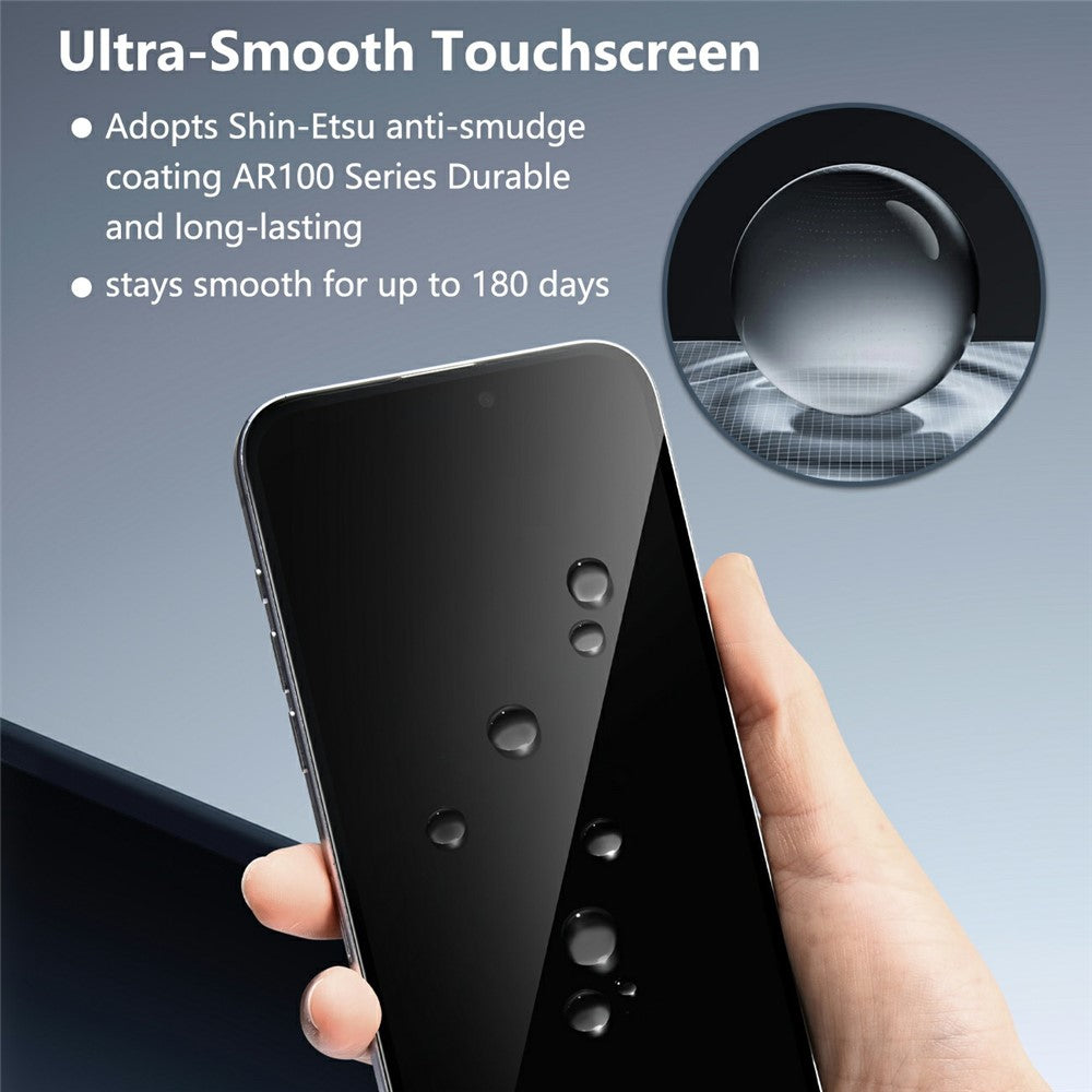 iPhone 16 Plus / 15 Plus / 14 Pro Max Anti-Spy Screen Protector 2.5D High Aluminium-Silicon Glass Film