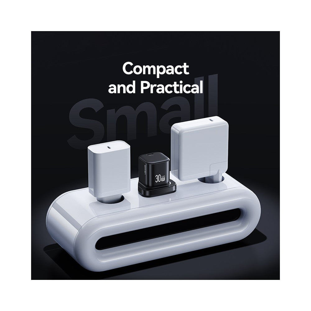 USAMS CC276 30W GaN Mini Fast Charger Type-C Port Power Adapter, UK Plug