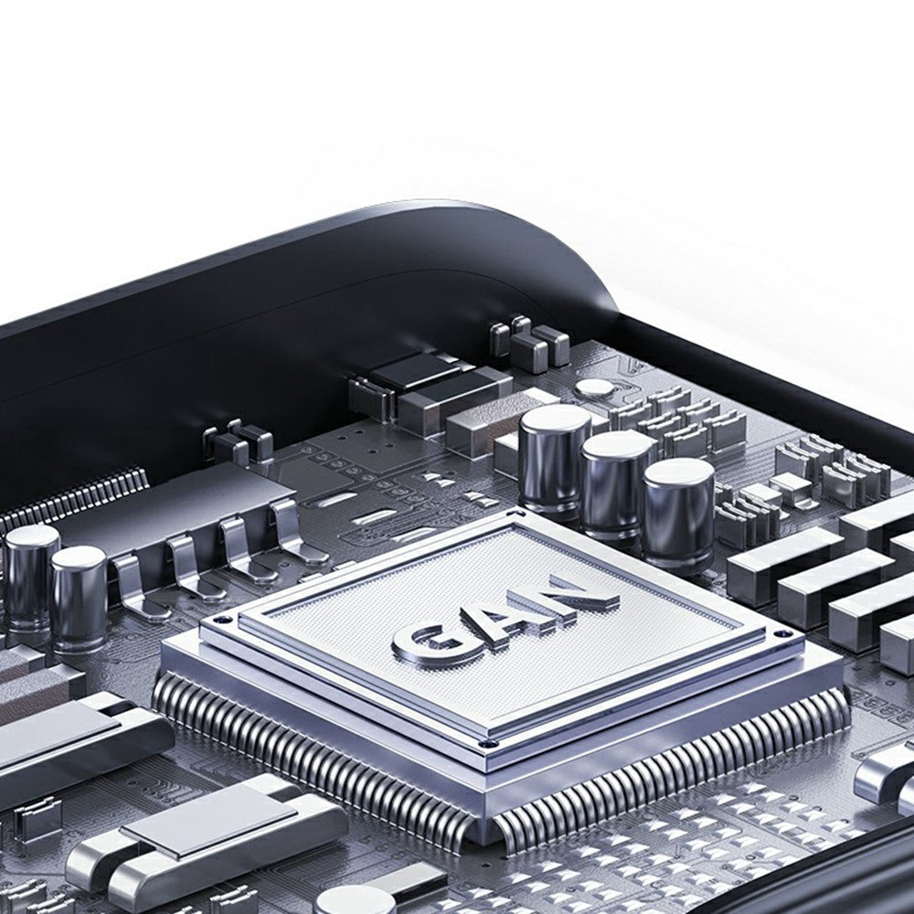 USAMS CC279 67W GaN 3-Port Fast Charger USB + 2 Type-C Phone Tablet Laptop Power Adapter, UK Plug