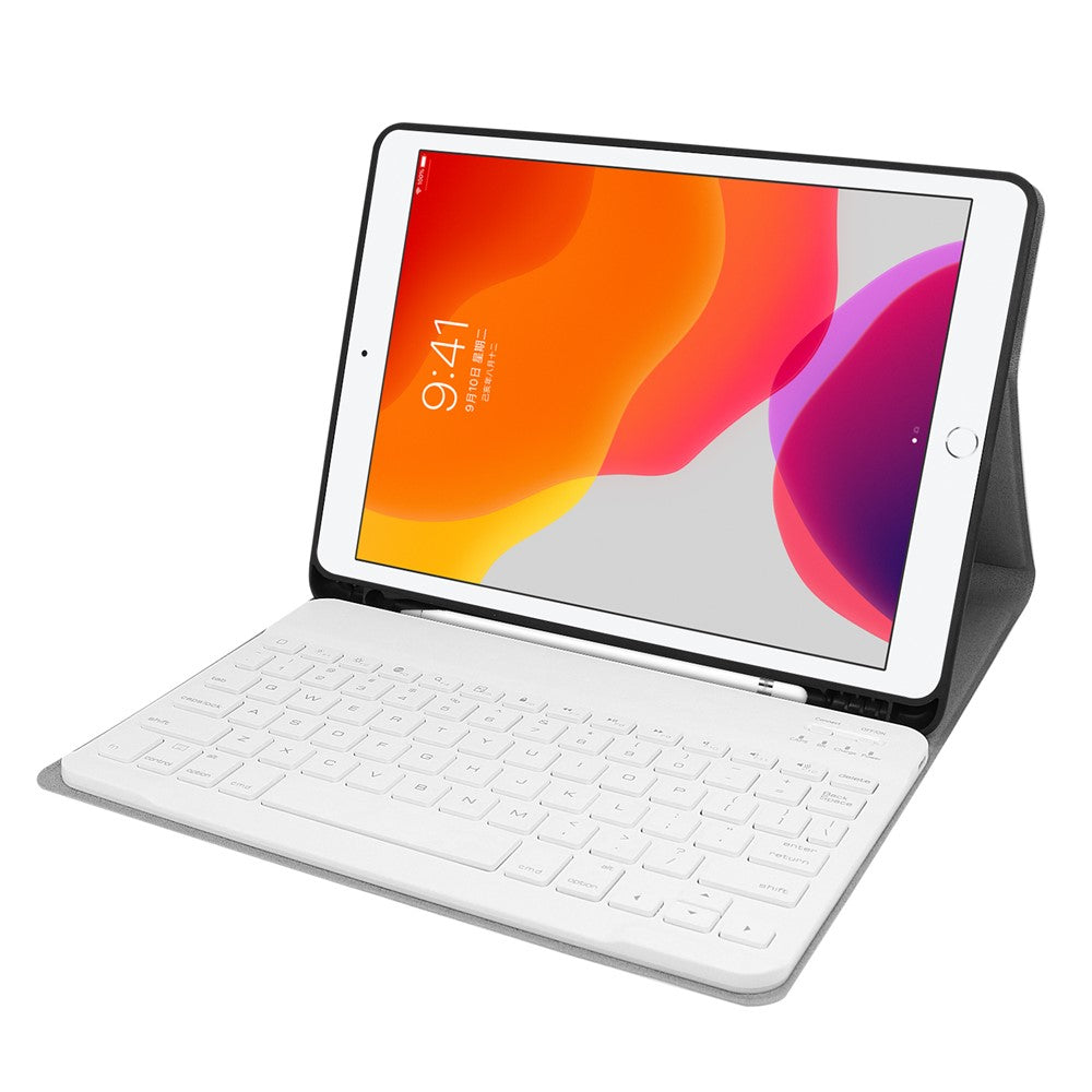 SK-1026 Wireless Touch Bluetooth-compatible Keyboard Case Multi-Angles Viewing Stand Protective Leather Shell Cover for iPad 10.2 (2021)/(2020)/(2019)