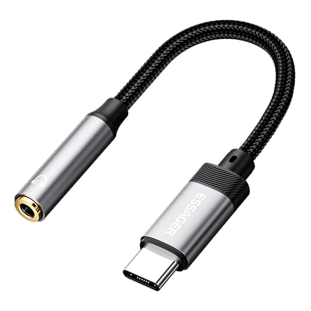 ESSAGER Type-C Male to 3.5mm Female Headphone Connection Audio Adapter Cable