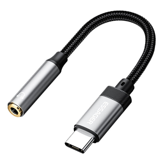 ESSAGER Type-C Male to 3.5mm Female Headphone Connection Audio Adapter Cable