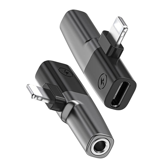 DAC Chip 8-Pin to 3.5mm Audio + Type-C Charging Port Adapter for iPhone