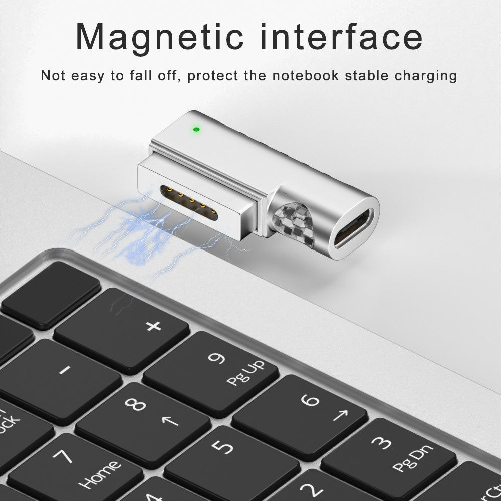 Compatible with MagSafe 2 to USB-C Female Adapter for MacBook Pro Air Type-C Converter Supports PD Fast Charge