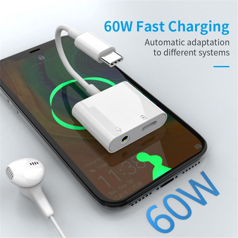 MH-CM33S USB-C to 3.5mm Headphone Audio Adapter Type-C Jack AUX Dongle Converter