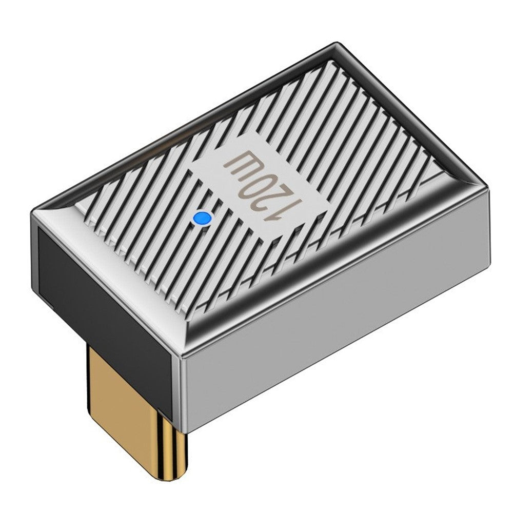 120W 10Gbps USB-A 3.1 Female to Type-C Male Up Angled OTG Adapter
