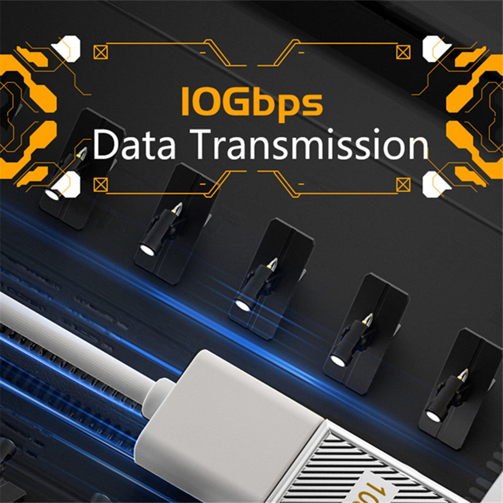 120W 10Gbps USB-A 3.1 Female to Type-C Male Up Angled OTG Adapter