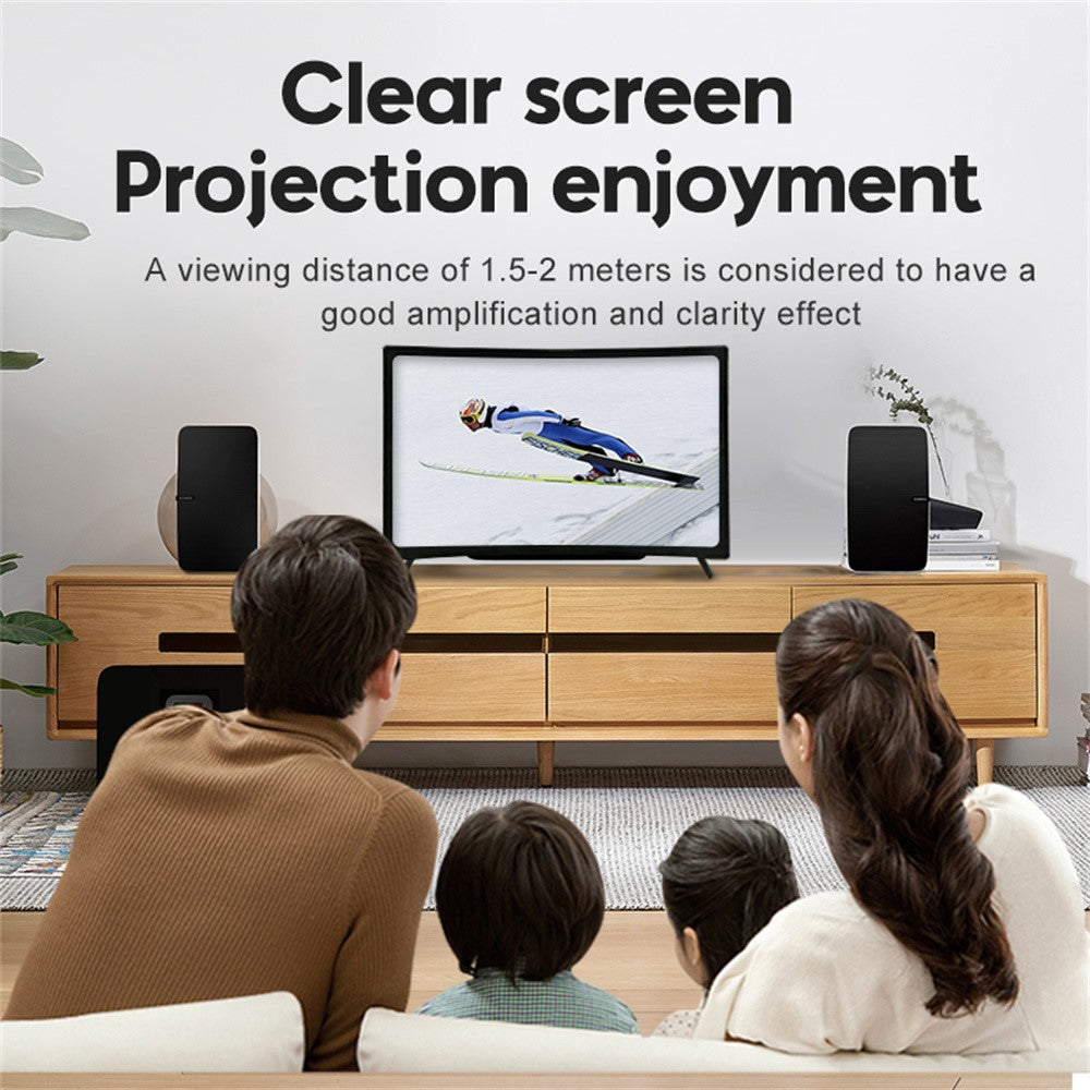 Phone Screen Magnifier 14 Inch HD Curved Screen Enlarger 3D High Definition Magnifying Glass Lazy Stand