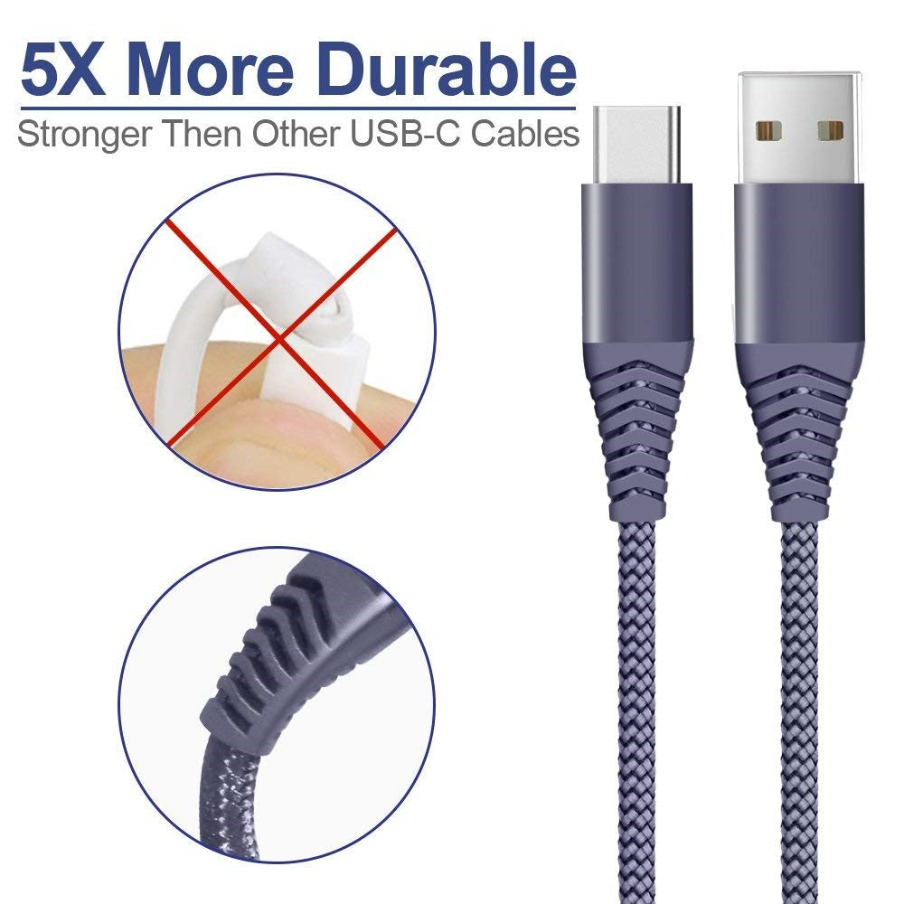 For iPhone 15 Series USB 3.0 to USB-C Fast Charging Nylon Braid Charging Cable, 1.2m
