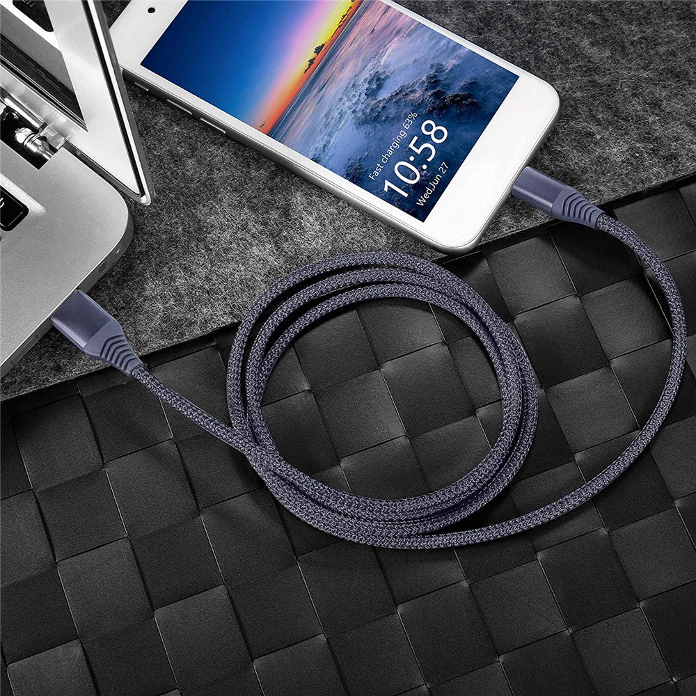 For iPhone 15 Series USB 3.0 to USB-C Fast Charging Nylon Braid Charging Cable, 1.2m