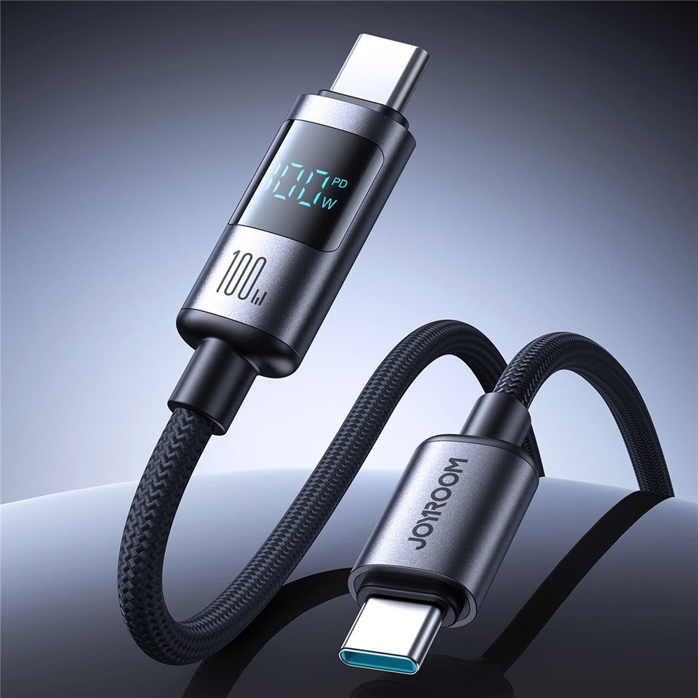JOYROOM S-A16 Pro 1.2m Type-C to Type-C Data Cable 100W Fast Charging Cable with Digital Display