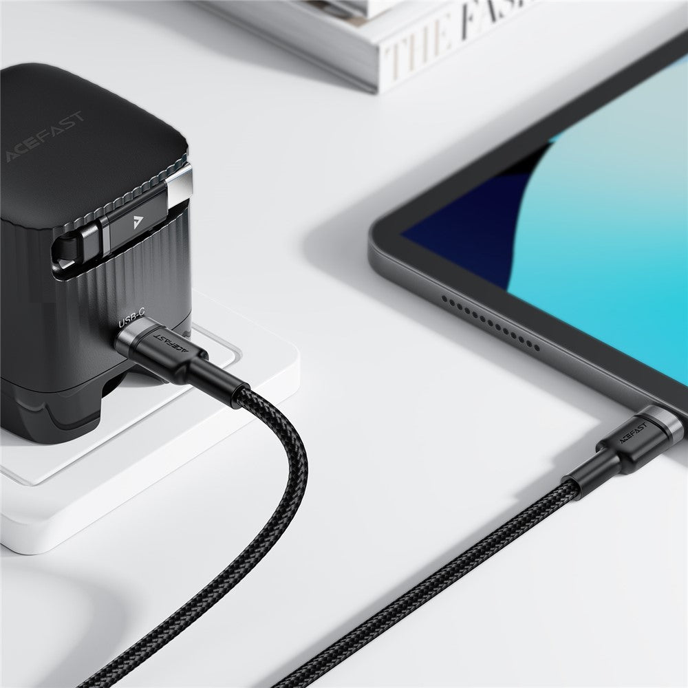 ACEFAST C22-03 1.2m USB-C to USB-C Aluminum Alloy Braided Charging Cable 60W Fast Charge Data Cord