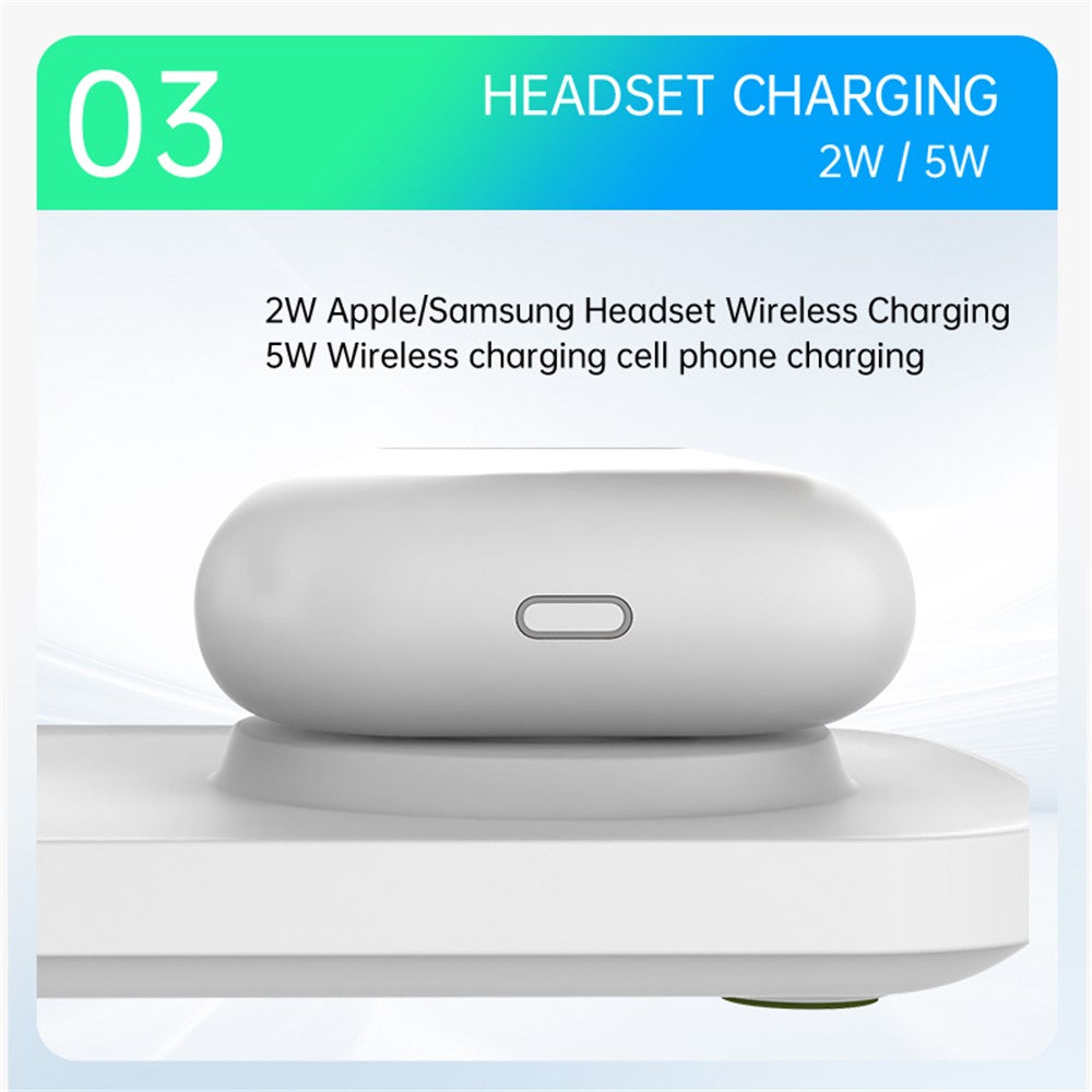 T255 Qi2 15W Magnetic Wireless Charger Watch Earphone Cellphone 3 in 1 Desktop Charging Stand